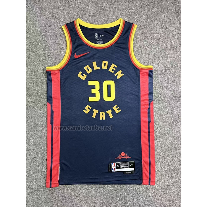 Camiseta Golden State Warriors Stephen Curry #30 Ciudad 2024-25 Azul